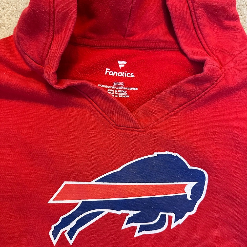 Buffalo Bills NFL Red Hoodie, Women Small, Fanatics
